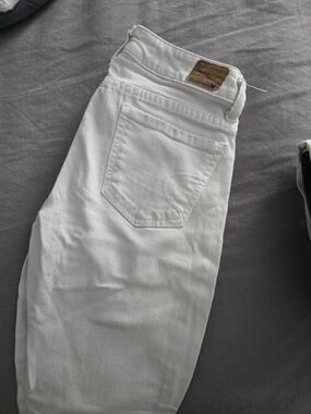 American Eagle Outfitters White Straight-Leg Women's Jeans